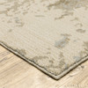 8' x 10' Grey Beige and Ivory Abstract Power Loom Stain Resistant Area Rug