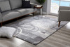 8' x 10' Gray Abstract Power Loom Rectangle Area Rug