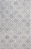 8' x 10' Blue Gray and Ivory Wool Geometric Tufted Handmade Stain Resistant Area Rug