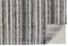 8' x 10' Gray Ivory and Black Abstract Hand Woven Area Rug