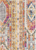 8' x 10' Orange and Ivory Southwestern Dhurrie Area Rug