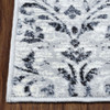 8' x 10' Platinum Floral Vines Power Loom Stain Resistant Area Rug