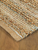 8' x 10' Teal and Natural Braided Jute Area Rug