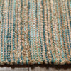 8' x 10' Teal and Natural Braided Jute Area Rug