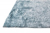 8' x 10' Blue and Silver Shag Tufted Handmade Area Rug
