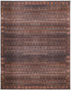 8' x 10' Red Brown and Blue Floral Power Loom Area Rug