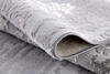 8' x 10' Gray Damask Power Loom Rectangle Area Rug