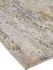 8' x 10' Gold Gray and Ivory Abstract Area Rug