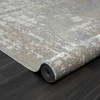 8' x 10' Gray Abstract Distressed Washable Area Rug
