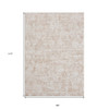 8' x 10' Beige Abstract Rectangle Polyester Area Rug