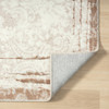 8' x 10' Cream Damask Stain Resistant Area Rug
