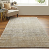 8' x 10' Gray and Ivory Abstract Power Loom Distressed Area Rug