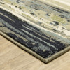 8' x 10' Blue Green Grey Light Blue & Beige Abstract Power Loom Stain Resistant Area Rug
