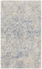 8' x 10' Blue and Ivory Abstract Power Loom Distressed Area Rug