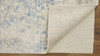 8' x 10' Blue and Ivory Abstract Power Loom Distressed Area Rug