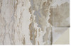 8' x 10' Ivory Tan & Gray Abstract Area Rug