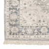 8' x 10' Beige and Grey Oriental Hand Loomed Stain Resistant Area Rug with Fringe