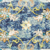 8' x 10' Blue and White Jacobean Pattern Area Rug