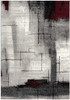 8' x 10' Gray Abstract Rectangle Dhurrie Area Rug