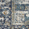 8' x 10' Cream Floral Power Loom Distressed Rectangle Area Rug