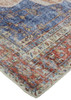 8' x 10' Red Tan and Blue Abstract Area Rug