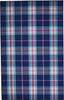 8' x 10' Blue Pink and White Abstract Hand Woven Stain Resistant Area Rug