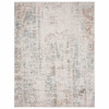8' x 10' Gray Blue Taupe and Cream Abstract Distressed Stain Resistant Area Rug