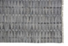 8' x 10' Gray Silver and Ivory Geometric Hand Woven Stain Resistant Area Rug with Fringe