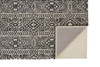 8' x 10' Gray Black and Ivory Striped Stain Resistant Area Rug