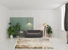 8' x 10' Tan Ivory and Gray Abstract Area Rug