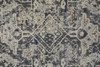 8' x 10' Ivory Gray and Taupe Abstract Power Loom Distressed Area Rug with Fringe