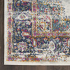 8' x 10' Cream Floral Power Loom Distressed Area Rug