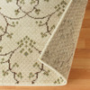 8' x 10' Beige Green and Brown Floral Vines Stain Resistant Area Rug