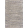 8' x 10' Blue and Cream Braided Jute Area Rug