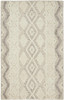 8' x 10' Ivory Taupe and Gray Wool Geometric Tufted Handmade Stain Resistant Area Rug