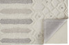 8' x 10' Ivory Taupe and Tan Wool Geometric Tufted Handmade Stain Resistant Area Rug