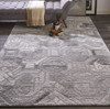 8' x 10' Gray Ivory and Taupe Wool Abstract Tufted Handmade Area Rug