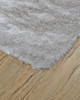 8' x 10' Gray and Silver Shag Tufted Handmade Area Rug