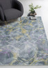 8' x 10' Gray Abstract Dhurrie Polyester Area Rug