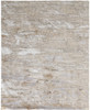8' x 10' Tan & Ivory Abstract Power Loom Distressed Area Rug