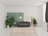 8' x 10' Tan Ivory and Brown Geometric Stain Resistant Area Rug