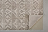 8' x 10' Tan Ivory and Brown Geometric Stain Resistant Area Rug