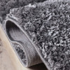 8' x 10' Grey Shag Stain Resistant Area Rug