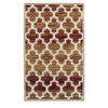8' x 10' Brick and Gold Geometric Stain Resistant Area Rug
