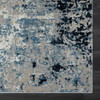 8' x 10' Blue Abstract Distressed Washable Area Rug
