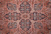8' x 10' Red Tan and Pink Floral Power Loom Area Rug