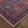 8' x 10' Red Tan and Blue Floral Power Loom Rectangle Area Rug