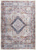 8' x 10' Ivory Red and Pink Abstract Area Rug
