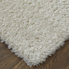 8' x 10' White Shag Power Loom Stain Resistant Area Rug
