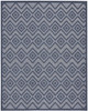 8' x 10' Navy Blue Geometric Flat Weave Area Rug